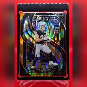 Panini Raiders Football Card with Black and Gold - BROCK BOWERS (RC)